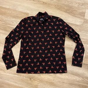 Cardinal bird design turtle neck